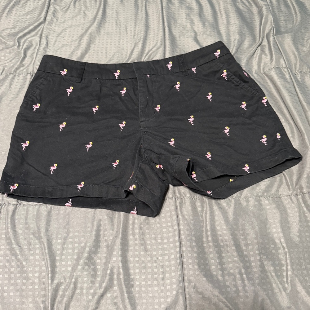 Jones & Co Embroidered Flamingo Shorts Women’s Size 12